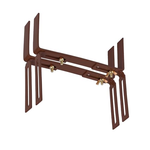 BigDean 2 Stück Blumenkastenhalter braun Standard H-Form Kasten Halter Balkonkastenhalter BigDean 2 Stück Blumenkastenhalter braun Standard H-Form Kasten Halter Balkonkastenhalter von BigDean