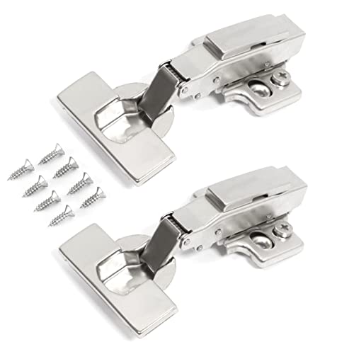 BigDean 2 Stück Schrank Scharniere 110 Grad Eckanschlag - Schrankscharniere Küchenschrank Türscharniere mit Soft Close Topfscharniere Integrierte Dämpfung von BigDean