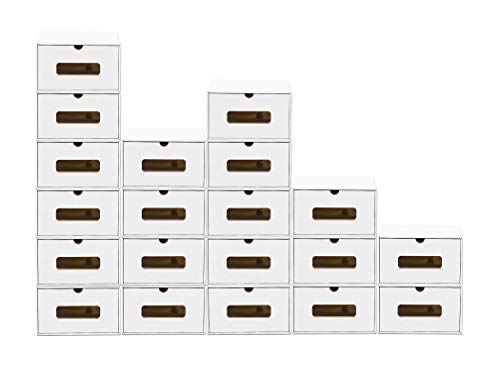 BigDean 20er Boxen-Set mit Sichtfenster & Schublade - Pappkarton aus Kraftpapier - Schuhbox Spielzeug-Box Aufbewahrung für Zubehör & Accessoires BigDean 20er Boxen-Set mit Sichtfenster & Schublade - Pappkarton aus Kraftpapier - Schuhbox Spielzeug-Box Aufbewahrung für Zubehör & Accessoires von BigDean