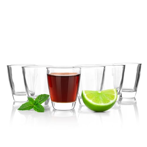 BigDean 24 Stück Schnapsgläser 2cl - Shotgläser aus klarem Glas mit dickem Boden - robustes Schnapsglas - spülmaschinenfest - Shot Gläser für Tequila, Wodka, Ouzo - Gastro Qualität von BigDean