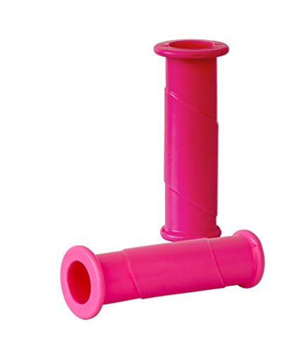 BigDean 2x Schubkarrengriffe 30mm - Schubkarren Universal Griffe - Rundrohre PINK Ersatzgriffe Kunststoff Karrengriff Schiebkarren - 14cm Länge von BigDean