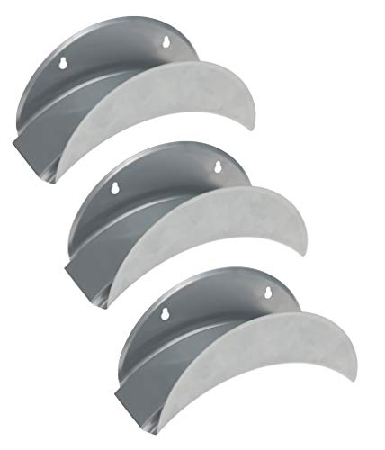 BigDean 3x Gartenschlauchhalter aus Metall 29x13 cm - bis zu 25 Meter - Robust & stabil - Wand-Aufhängung mit Schrauben von BigDean