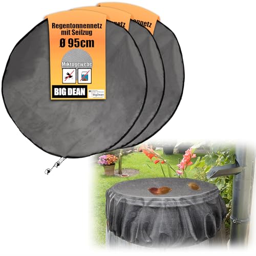 BigDean 3x Netz für Regentonne rund 95 cm - Schutz vor Stechmücken, Laub & Verschmutzung - Regentonnen-Abdeckung mit Zugkordel - Regentonnenschutz Wassertonne BigDean 3x Netz für Regentonne rund 95 cm - Schutz vor Stechmücken, Laub & Verschmutzung - Regentonnen-Abdeckung mit Zugkordel - Regentonnenschutz Wassertonne von BigDean