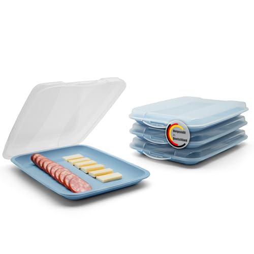BigDean 4er Set Aufschnittboxen für Kühlschrank stapelbar – Wurst & Käse Aufbewahrung im Kühlschrank MADE in Germany BigDean 4er Set Aufschnittboxen für Kühlschrank stapelbar – Wurst & Käse Aufbewahrung im Kühlschrank MADE in Germany von BigDean