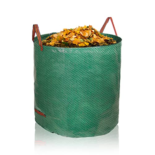 BigDean 5x 500L Laubsammler Gartenabfallsack– 150g/m² selbststehend 3 Griffe robust wasserdicht & faltbar Laubsack groß& stabil Gartensack Grünschnitt Gartenabfall Müllsack für Garten von BigDean