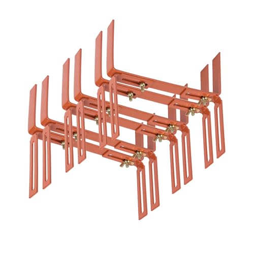 BigDean 6 Stück Blumenkastenhalter terrakotta Standard H-Form Kasten Halter Balkonkastenhalter von BigDean