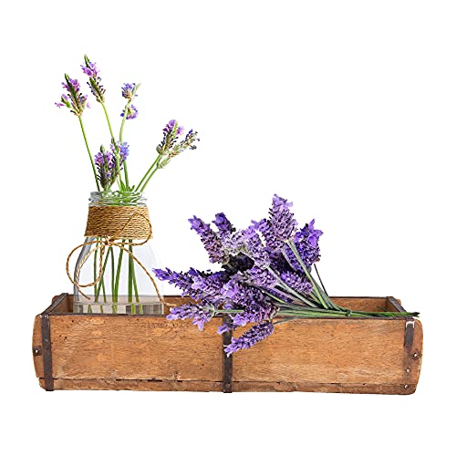 BigDean Alte Holzkiste - 58x15x10 cm - Vintage Ziegelform aus recyceltem Holz - Jedes Stück ein Unikat - Doppelkiste Dekokiste Holzdeko Holzbox von BigDean