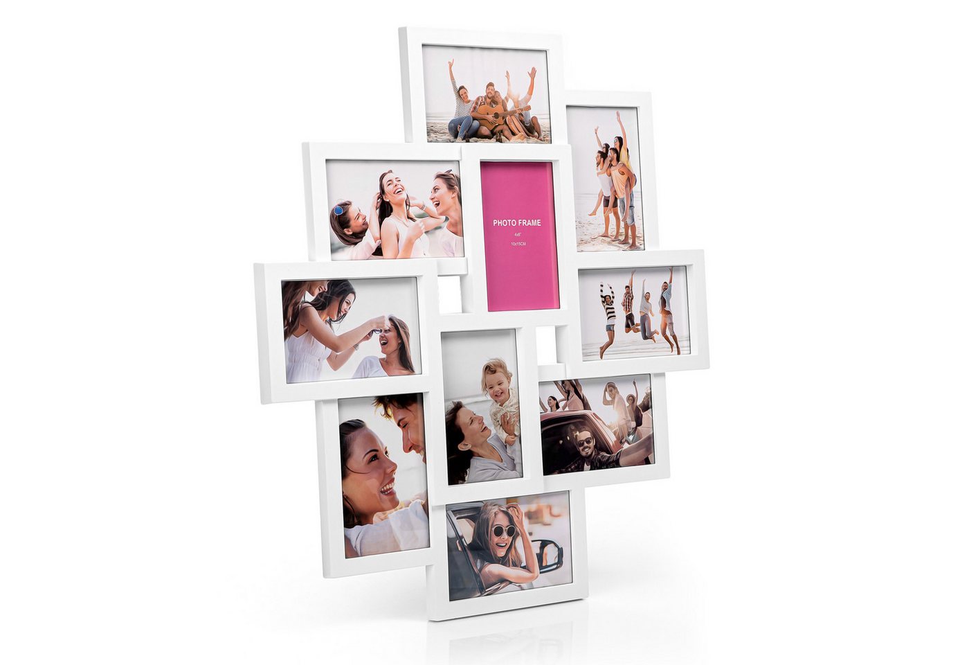 BigDean Bilderrahmen Collage 10x15 cm – Fotorahmen für 10 Fotos, (1 St) von BigDean
