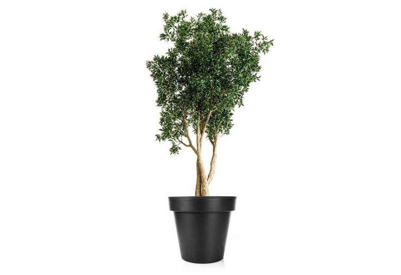 BigDean Blumentopf Pflanzkübel XXL ø60 cm anthrazit wetterfester Blumenkübel von BigDean