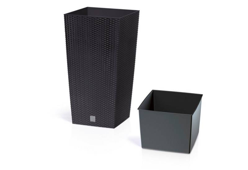 BigDean Blumentopf Rattan 26,6l Anthrazit Übertopf Innen Außen mit Innenkasten (Set, 1 St., Blumentopf), Formschön, Rattan-Optik, Kunststoff BigDean Blumentopf Rattan 26,6l Anthrazit Übertopf Innen Außen mit Innenkasten (Set, 1 St., Blumentopf), Formschön, Rattan-Optik, Kunststoff von BigDean