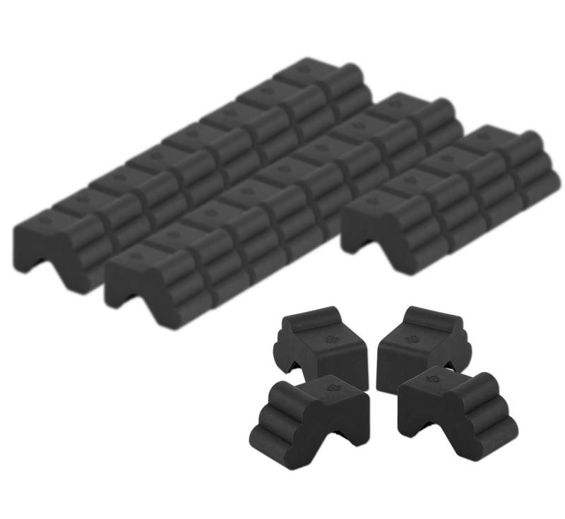 BigDean Blumentopfuntersetzer 24x Blumentopf Füßchen Anthrazit Pflanzkübel Untersetzer extra stabi, 24-tlg. von BigDean