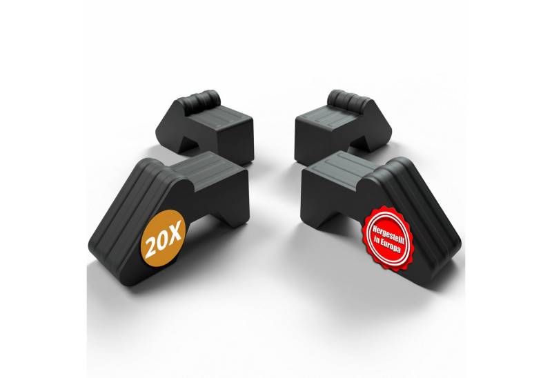 BigDean Blumentopfuntersetzer Füßchen 20x Spezial Anthrazit Blumentöpfuntersetzer, Zubehör für Pflanztöpfe, Set, 20-tlg., Blumentopffüße, Verbessert Luftzirkulation unter Pflanzen von BigDean