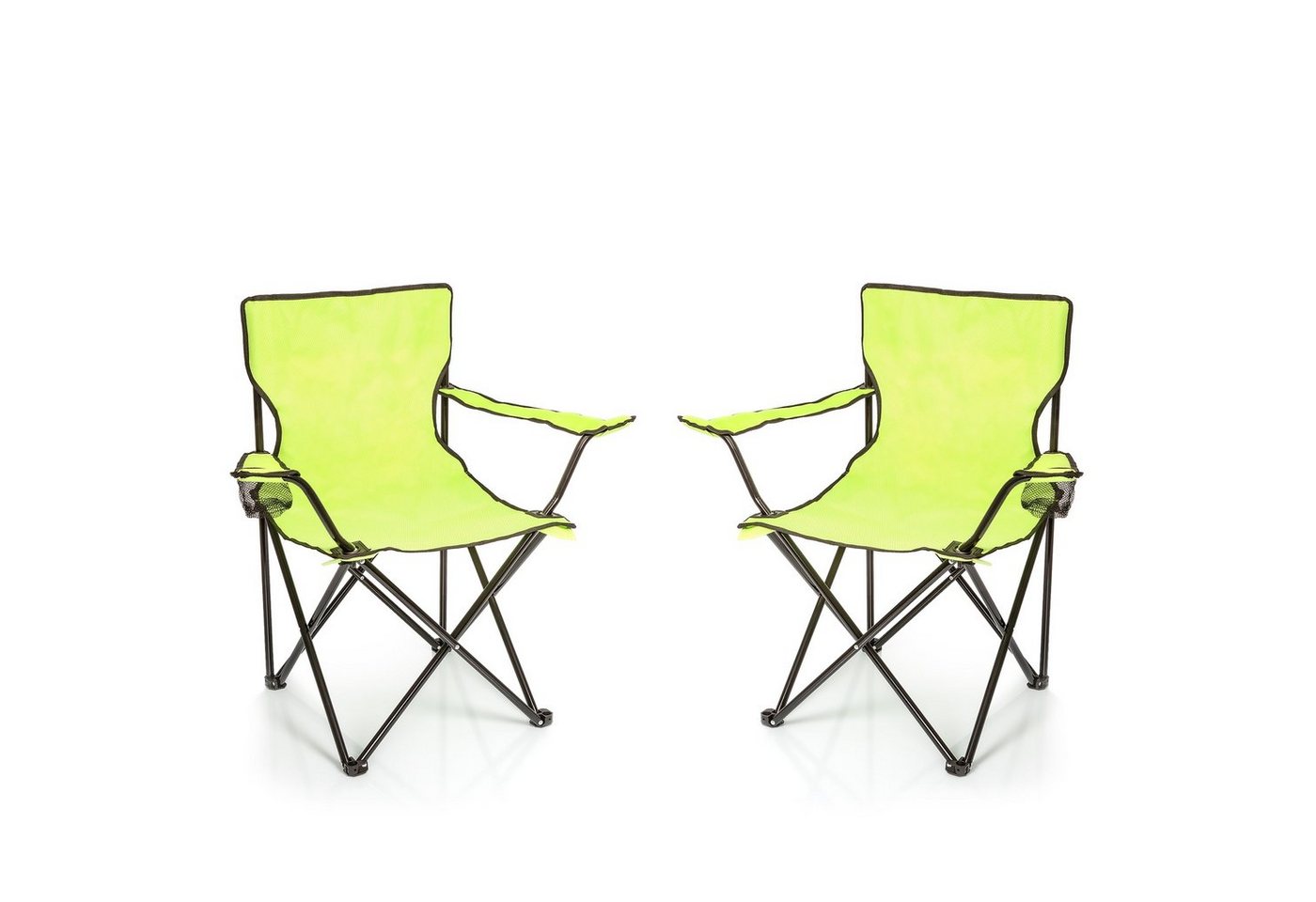 BigDean Campingstuhl 2x Faltstuhl Campingstuhl Anglerstuhl Getränkehalter Klappstuhl (2 St) von BigDean