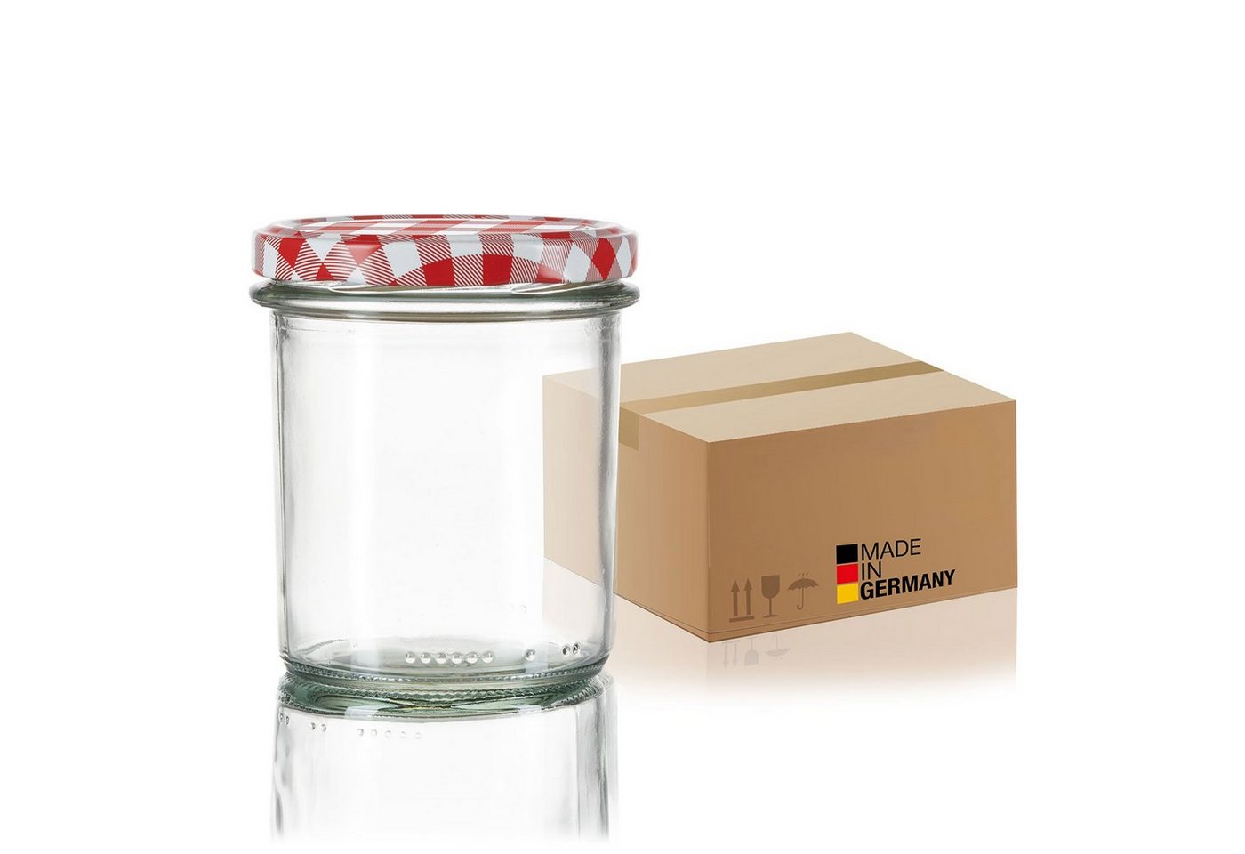 BigDean Einmachglas 350ml Sturzgläser Einkochgläser TO 82 Made in Germany, Glas, (24-tlg) von BigDean