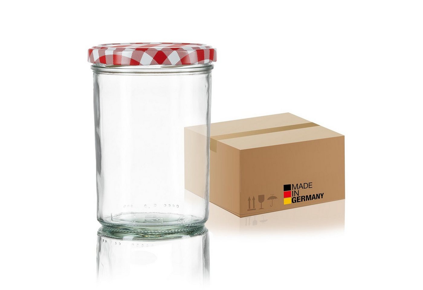 BigDean Einmachglas 48x Sturzgläser 435ml - Einmachgläser Made in Germany, Glas, (48-tlg) von BigDean