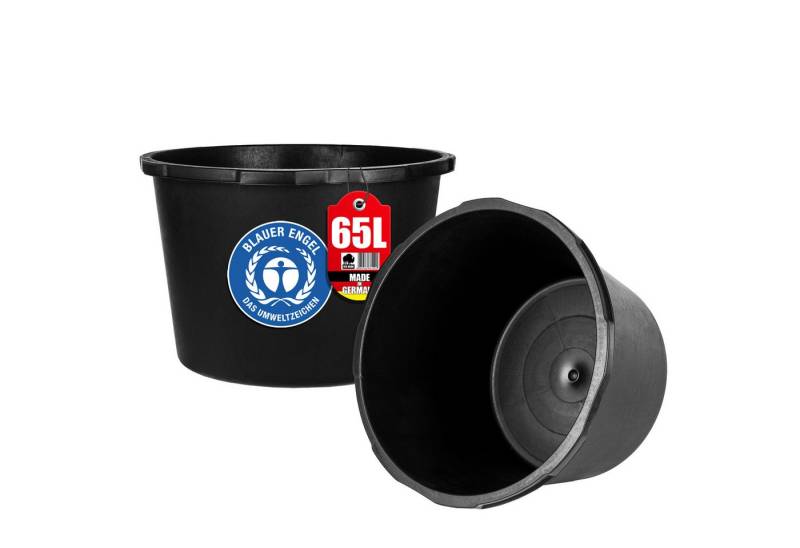BigDean Mörtelkübel 65 L Rund Baueimer Mörtelkasten Ø 57cmx35cm Made in Germany, (1-tlg) von BigDean