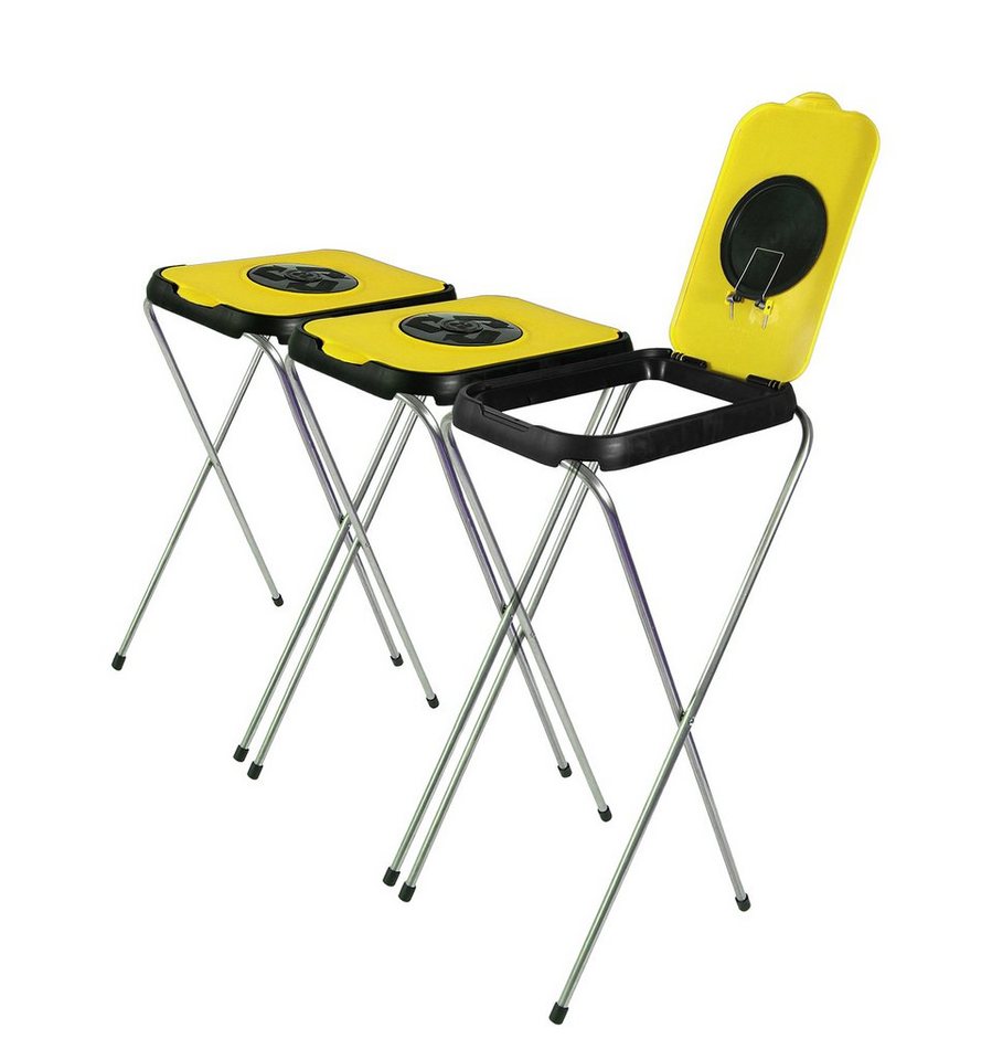 BigDean Müllsackständer 3x Gelb Einwurf-öffnung Mülleimer Müllbeutelständer BigDean Müllsackständer 3x Gelb Einwurf-öffnung Mülleimer Müllbeutelständer von BigDean