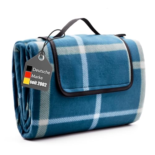 BigDean Picknickdecke 200x200 cm wasserabweisend Karo Design Hell – Picknickdecke XXL ideal für Strand, Garten oder Park BigDean Picknickdecke 200x200 cm wasserabweisend Karo Design Hell – Picknickdecke XXL ideal für Strand, Garten oder Park von BigDean