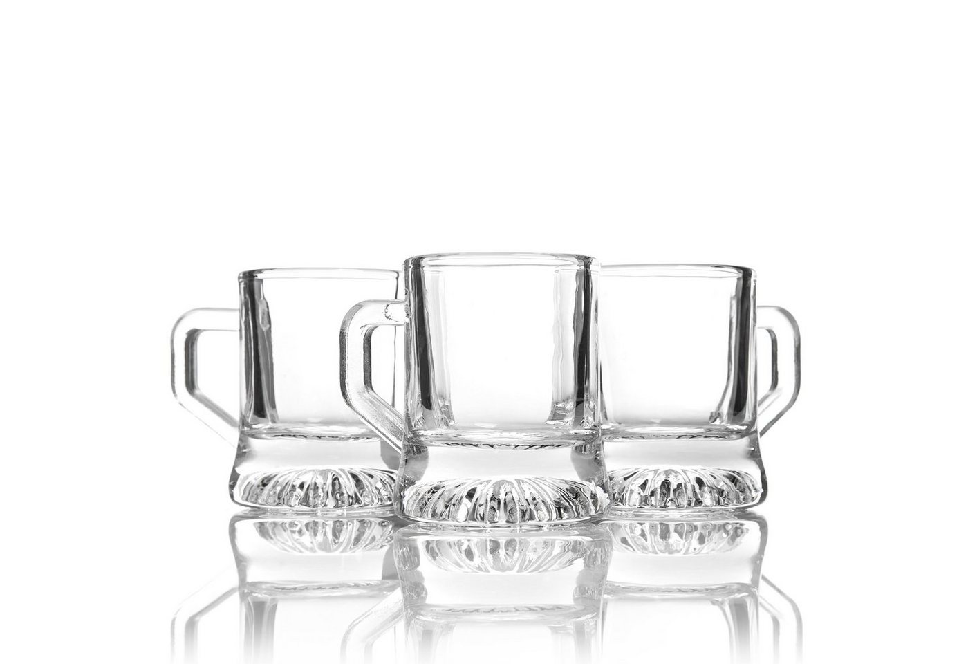 BigDean Schnapsglas 48 x Schnapsgläser 3cl Shotgläser Spülmaschinenfest mit Henkel, Glas von BigDean