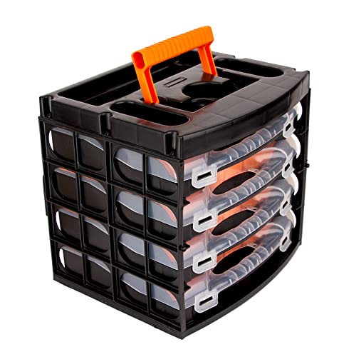 BigDean Sortierkasten Werkzeugkoffer mit 4 herausnehmbaren Schubladen - Sortierkästen Sortierkoffer – Sortimentskasten Schraubenbox - Organizer für Kleinteile - BigDean Sortierkasten Werkzeugkoffer mit 4 herausnehmbaren Schubladen - Sortierkästen Sortierkoffer – Sortimentskasten Schraubenbox - Organizer für Kleinteile - von BigDean