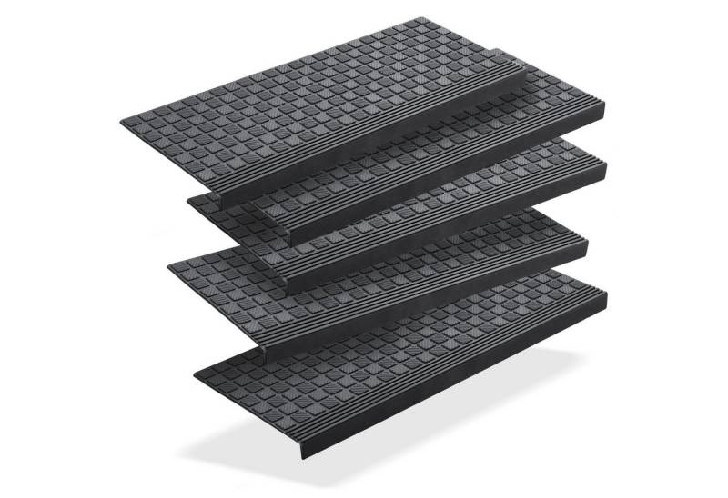 BigDean Stufenmatte 5x Gummi 65x25cm Treppenstufen Außen Antirutschmatten von BigDean