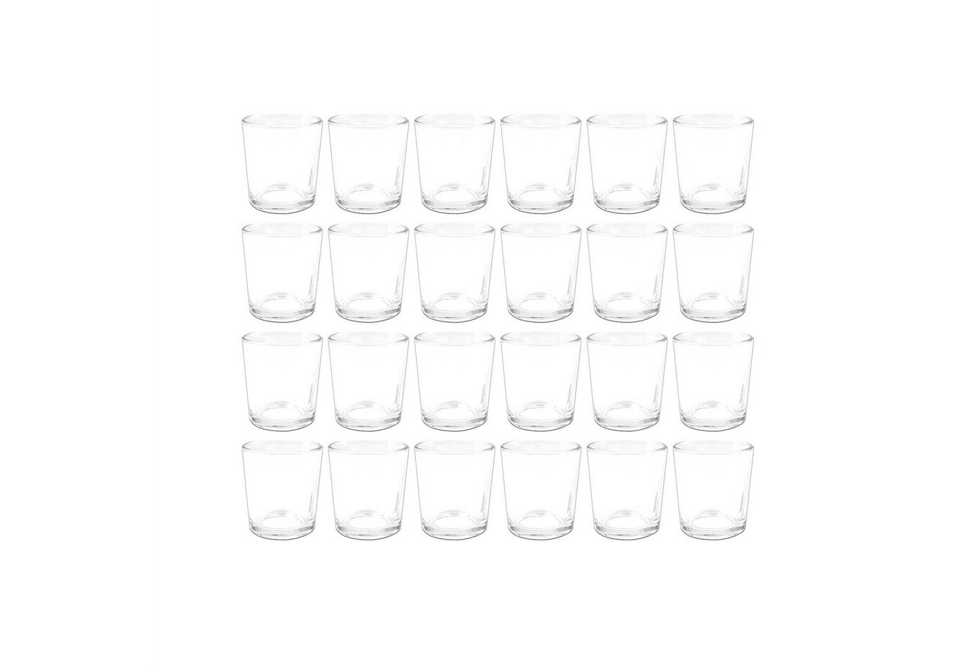 BigDean Teelichthalter Gläser für Teelichter durchsichtige Teelichthalter (24 St) von BigDean