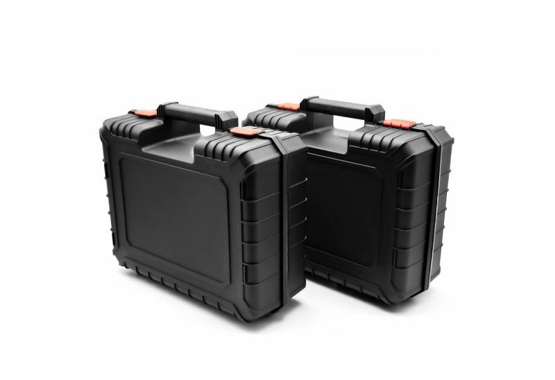 BigDean Werkzeugkoffer 2x Maschinenkoffer aus bruchsicherem Kunststoff–mit Schaumstoffeinlage (2 St), Sichere Aufbewahrung, Sicherer Halt, Leicht, Tragbar von BigDean