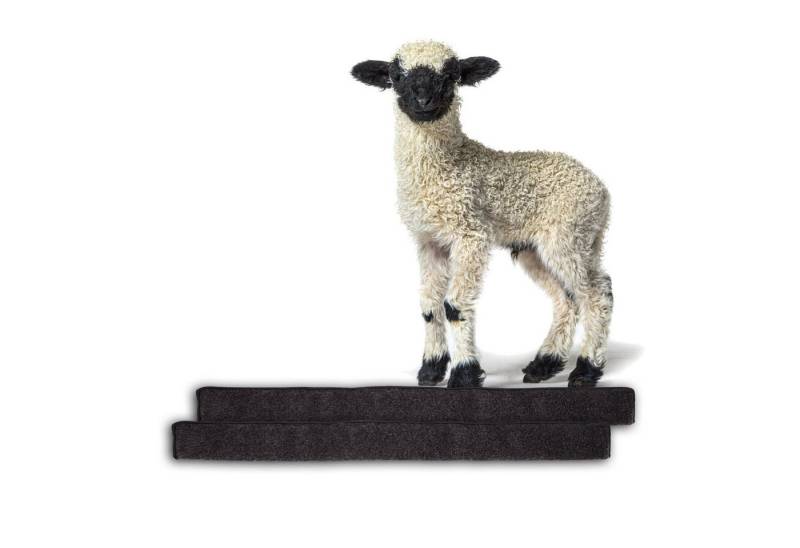 BigDean Zugluftstopper 100cm für Fenster Schurwolle Natur Beige, 2-tlg. von BigDean