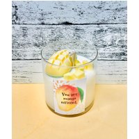 Mangoglas Kerze| Mango-Kerze| Liebe Grüße Mango Chunks Kerze von BigFanArtStudio