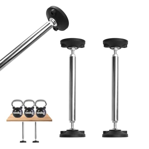 BigKing 2 verstellbare Teleskop-Stangen von 28-42 cm, unterstützt bis zu 300 kg, multifunktional, verstellbare Füße für Küchenmöbel, TV-Möbel, Badezimmerarbeitsplatten von BigKing