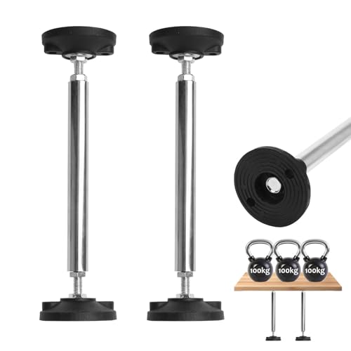 BigKing 2 verstellbare Teleskop-Stangen von 38-52 cm, unterstützt bis zu 300 kg, multifunktional, verstellbare Füße für Küchenmöbel, TV-Möbel, Badezimmerarbeitsplatten von BigKing
