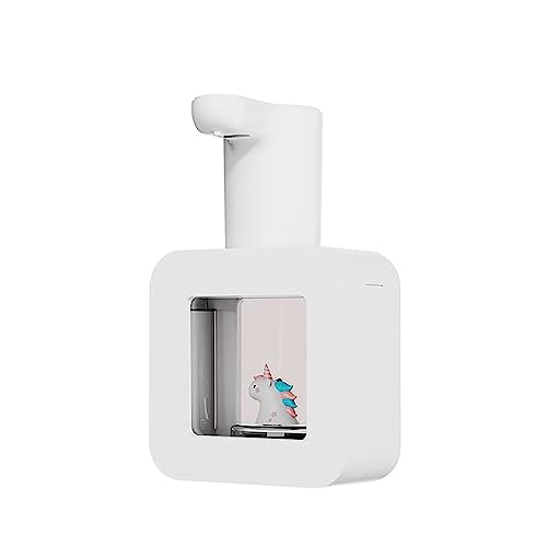 Automatischer Seifenspender für Kinder, berührungsloser automatischer Sensor-Seifenspender Cartoon Smart Foam Soap für Küche und Bad(weiß - Einhorn) von BigKing