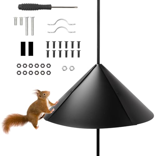 BigKing Eichhörnchen-Windschutz für den Außenbereich, 24 Zoll (61 cm), aus PP-Material, professioneller Schutz für Vogelfutterhaus und Vogelhäuschen von BigKing