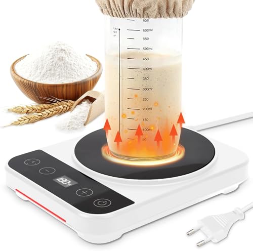 BigKing Sauerteigstarterwärmer, Sauerteig Starter Set, Sauerteigstarter Wärmer Präzise Kontrolle von 21°C -38°C, 12-Stunden-Timer, Glass Jar, Aluminium Lid, Wiederverwendbares Sauerteig Zubehör BigKing Sauerteigstarterwärmer, Sauerteig Starter Set, Sauerteigstarter Wärmer Präzise Kontrolle von 21°C -38°C, 12-Stunden-Timer, Glass Jar, Aluminium Lid, Wiederverwendbares Sauerteig Zubehör von BigKing
