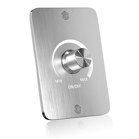 BigKing Stufenloser DC 12V Dimmer für LED Lampen 5A PWM 3 Drähte Dimmschalter – Ideal für Wohnmobile Boote & mehr (Silber) von BigKing