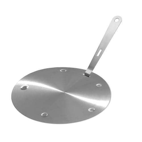BigKing Wärmeverteilungsplatte, 24 cm, Induktionsadapter, Umwandlungsscheibe für Induktionsherde mit abnehmbarem Griff, isolierend von BigKing