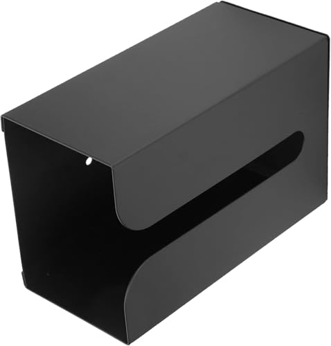 BigKing Wandmontierter Tissue Box Halter, Kosmetiktuch Box Schwarz Halter Ständer Wandhalterung Servietten Organizer für Küche Badezimmer Toilette von BigKing