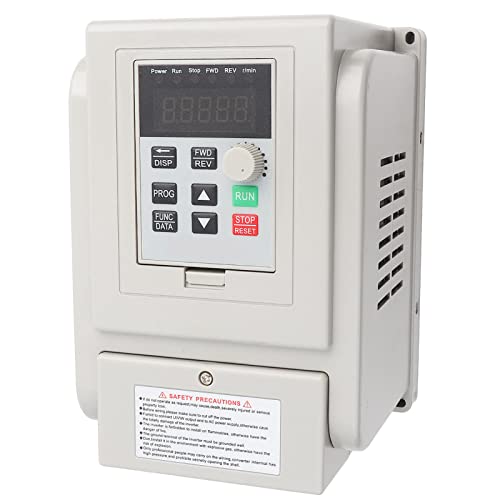 Frequenzumrichter, Einphasiger Frequenzumrichter AC 220V 1,5 kW Frequenzumrichter VFD-Drehzahlregler für Drehstrommotor von BigKing