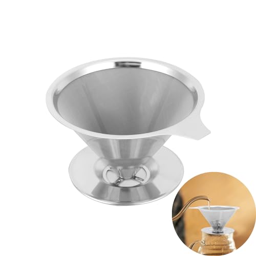 Kaffeefilter Trichter, Haushalt Edelstahl Kaffeefilter Wiederverwendbarer Trichter Filter Tropf Kaffee Filter Tasse Kaffeefilter Trichter, Haushalt Edelstahl Kaffeefilter Wiederverwendbarer Trichter Filter Tropf Kaffee Filter Tasse von BigKing