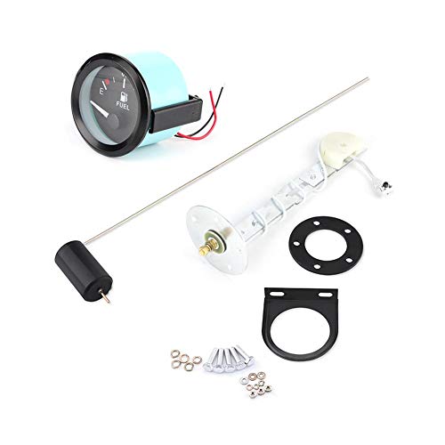 Kraftstoffanzeige, 52 mm Universal-Kraftstoffstandsanzeige für Autos LED Digital E-1/2-F-Entfernungsmesser mit Kraftstoffsensor von BigKing