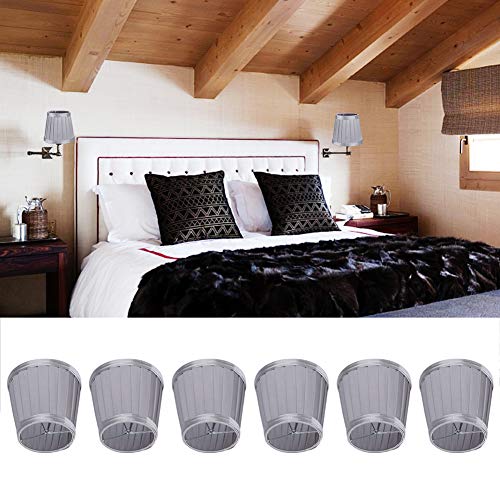 BigKing Lampenschirm, 6 Stück Schlafzimmer Stoff Stoff Lampenschirm Lampenabdeckung Lampenschirm für E14 Kronleuchter Wand Glühbirne von BigKing