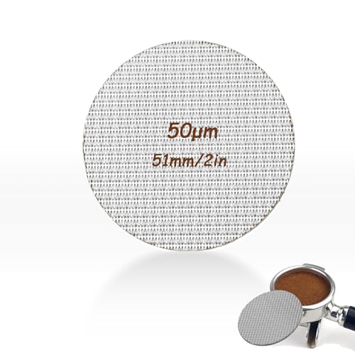 Puck-Filter, Kaffee-Siebträger Puck-Sieb Edelstahl in Lebensmittelqualität Kaffeezubereitungs-Filtersieb 50 μm Filterfeinheit(51mm) von BigKing
