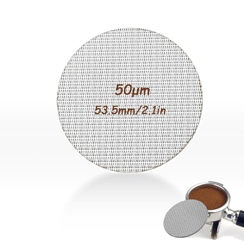 Puck-Filter, Kaffee-Siebträger Puck-Sieb Edelstahl in Lebensmittelqualität Kaffeezubereitungs-Filtersieb 50 μm Filterfeinheit(53.5mm) von BigKing