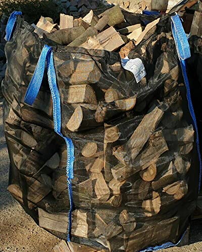Holzbag Holz Big Bag * speziell für Brennholz * Holzbag, Brennholzsack * 100x100x120cm * voll Netzgittergewebe * Holz trocknen + transportieren von BigLe