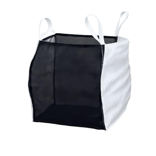Woodbag Holz Big Bag Netzgewebe und Lüftungsgewebe mit Ventilationsstreifen mit Sternboden 100x100x120/160cm für Brennholz (ohne Inhalt) (5, 100 x 100 x 120 cm) von BigLe