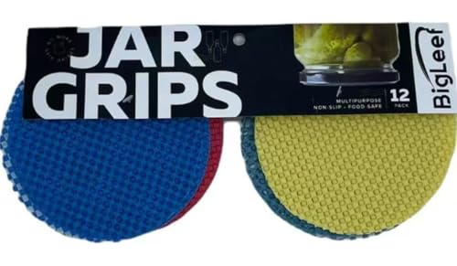 Glasöffner-Greifer-Pad, Glasgreifer zum Öffnen von Gläsern zum Öffnen von Flaschen, Dosendeckeln, 12 Mehrzweck-Silikon-Griff-Pads, 14 cm, rund Bigleef Glasöffner-Greifer-Pad, Glasgreifer zum Öffnen von Gläsern zum Öffnen von Flaschen, Dosendeckeln, 12 Mehrzweck-Silikon-Griff-Pads, 14 cm, rund Bigleef von BigLeef
