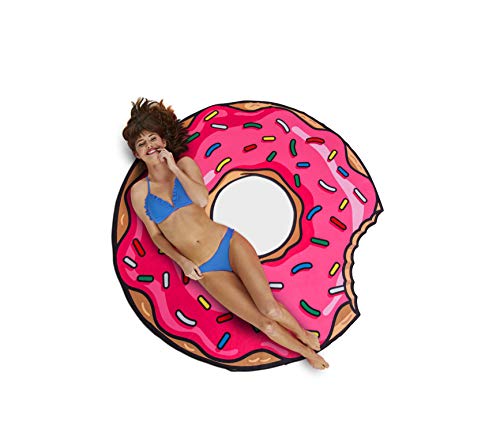 BigMouth Donut Badetuch aus Mikrofaser, mehrfarbig, 152 x 152 x 1 cm von BigMouth