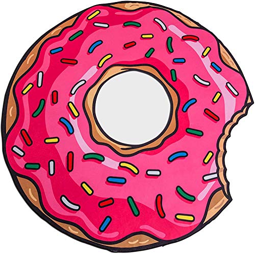 BigMouth Donut Badetuch aus Mikrofaser, mehrfarbig, 152 x 152 x 1 cm von BigMouth