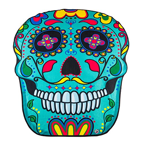 BigMouth Gigantische Sugar Skull Stranddecke, ultraweiches Mikrofaser-Handtuch, 152 cm breit von BigMouth