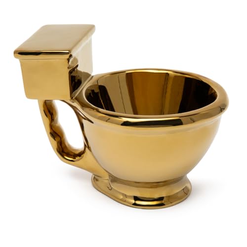 BigMouth Inc. Golden Toilettenbecher, Kaffeebecher, 284 ml, Größe XL von BigMouth Inc